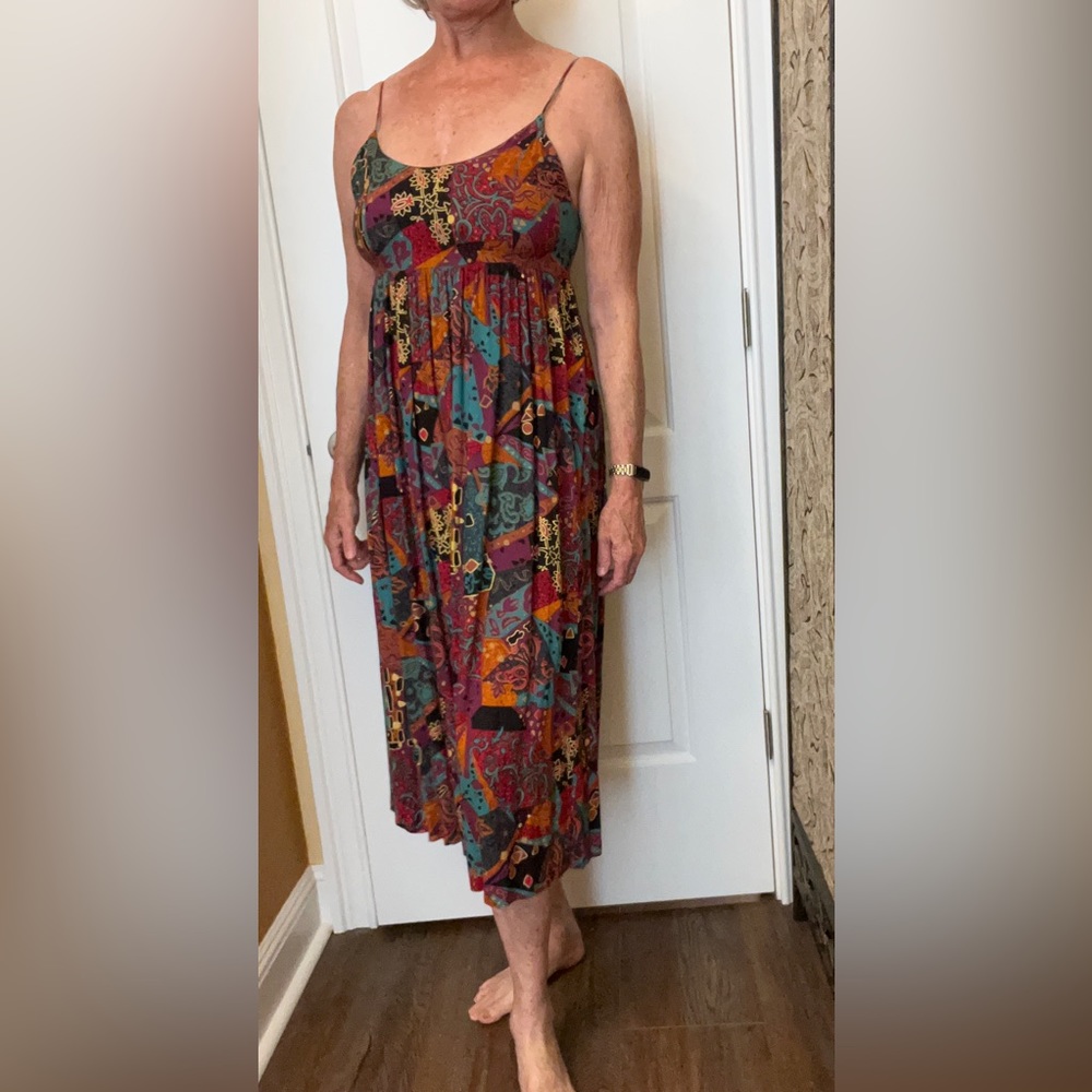 Coco Bianco Tropical Print Midi Dress